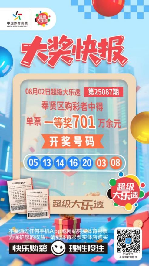 大乐透上海一等奖逾期无人认领,701万余元纳入体彩公益金